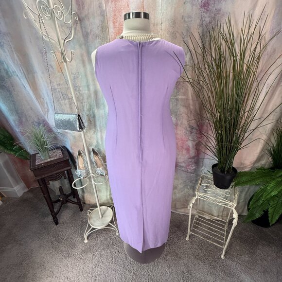 📌Sally Embroidered Lavender Formal - Mother Bride/ Groom Dress Matching Jacket - Picture 13 of 16